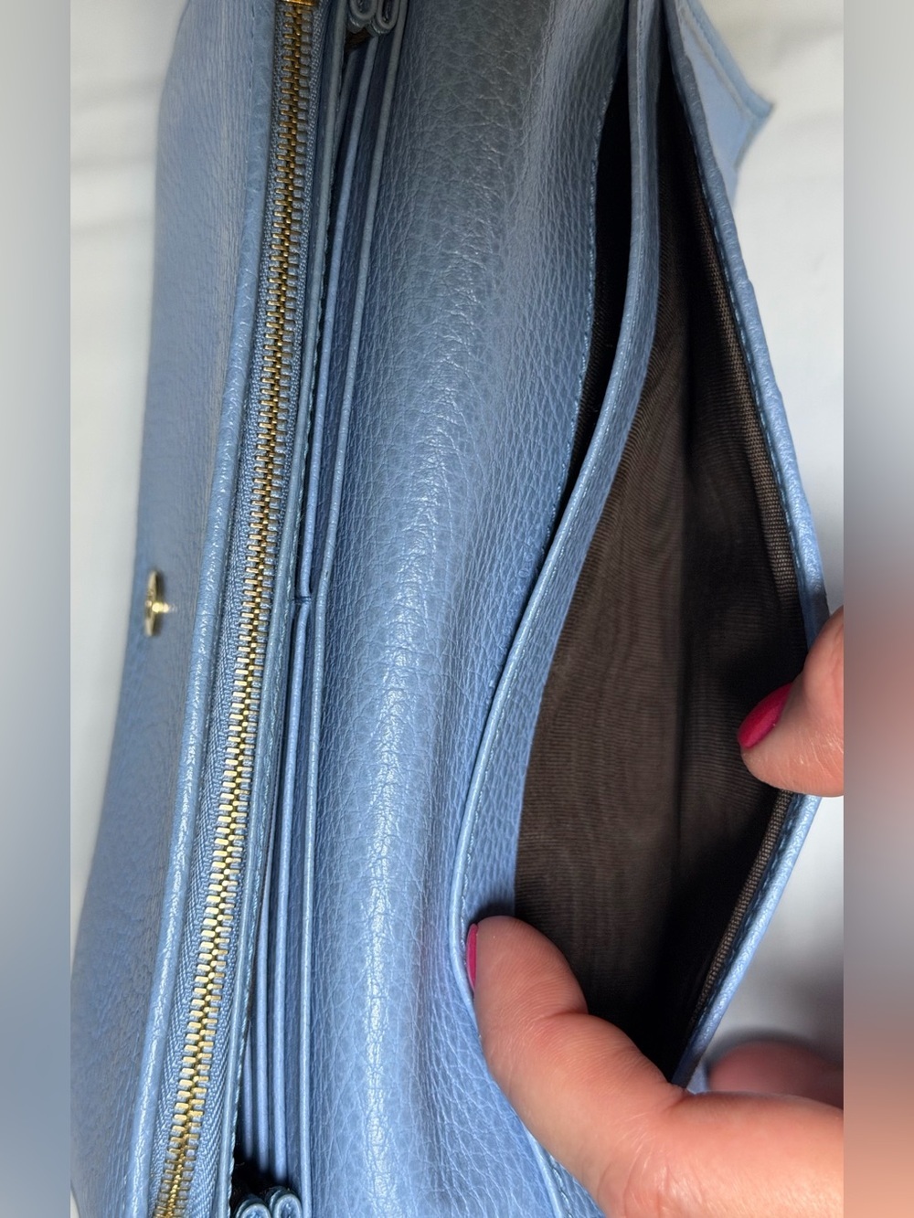 Gucci continental blue wallet with box - Picture 14 of 16